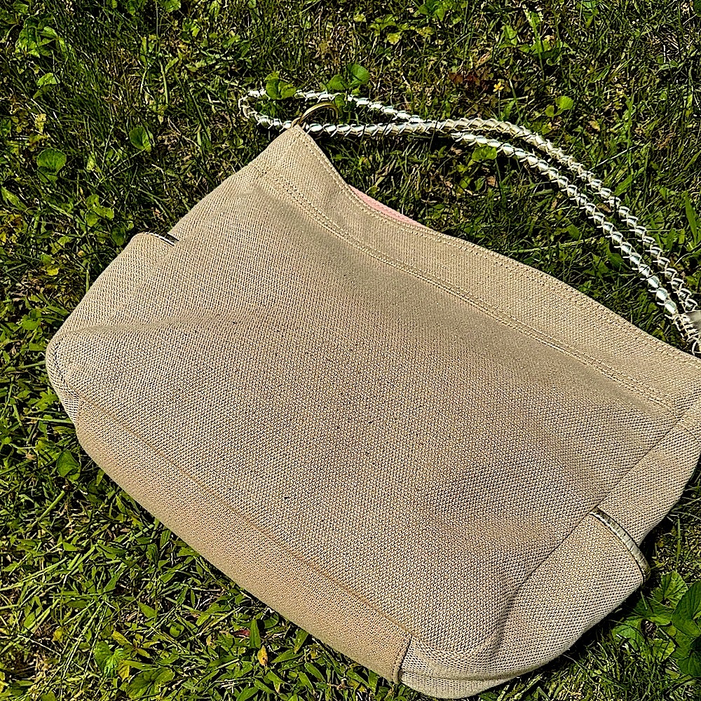 GUC Burberry Blue Label Beige with gold trim Canvas Shoulder bag, pink interior - Picture 9 of 16